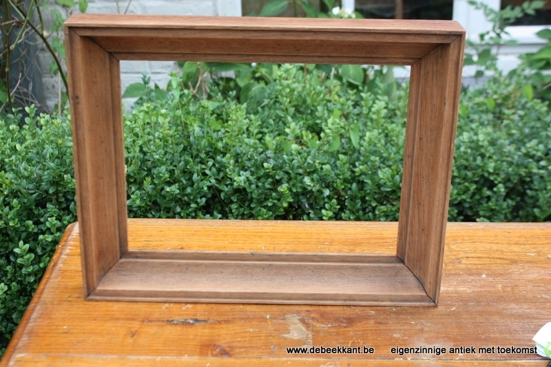 Antieke eiken kader voor schilderij zonder glas 30 x 38