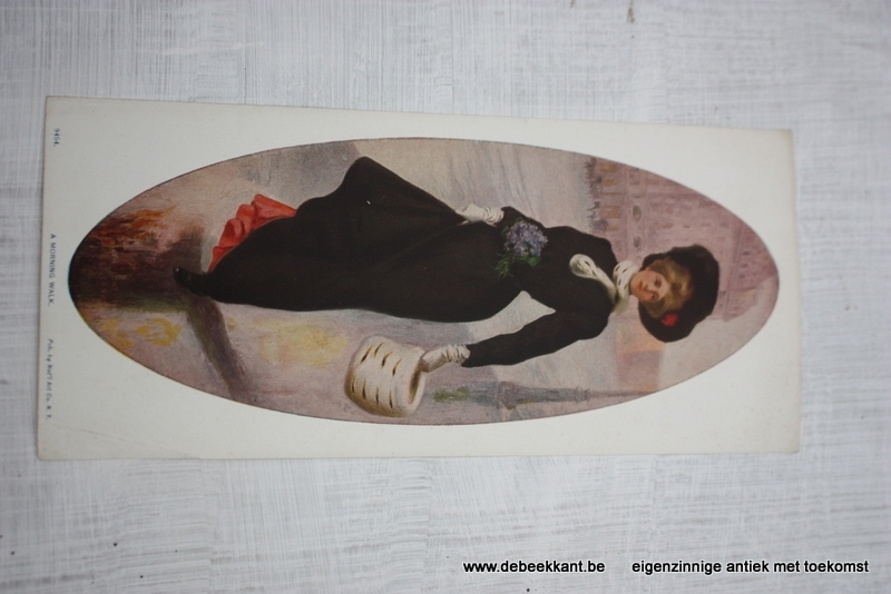 Antieke prent dame