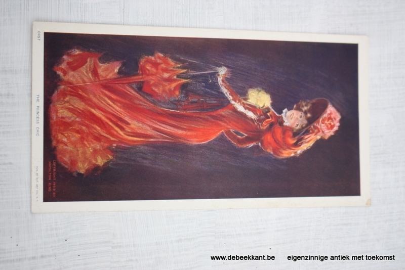 Antieke prent dame