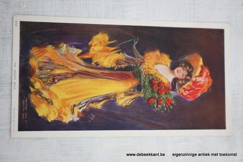 Antieke prent dame
