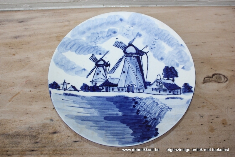 Bord hand painted blue delft