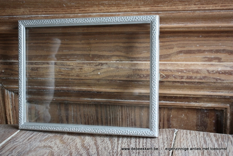 Antieke houten kader zilvergrijs 20.1 x 26.2
