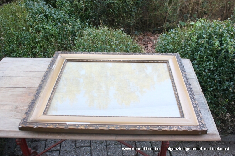 Antieke art nouveau kader zweepslagmotief 54 x 64.5