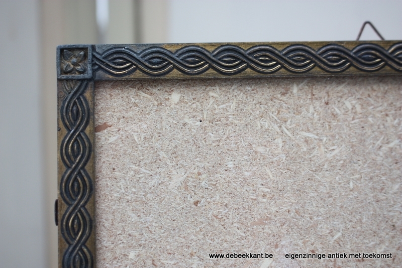 Vintage metalen kader met glas 24.5 x 30.5
