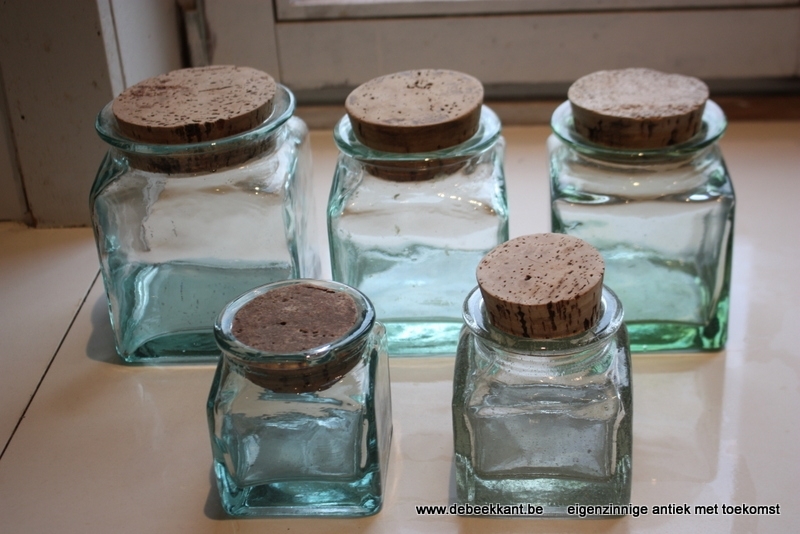Vintage bokalen dik glas