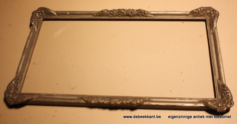 Antieke houten kader grijze patine 23.1 x 40.8