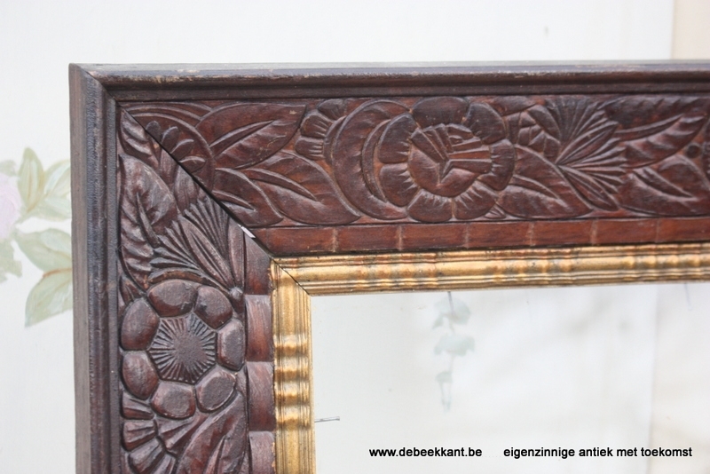 Antieke houten kader gesculpteerd 57.2 x 66.7