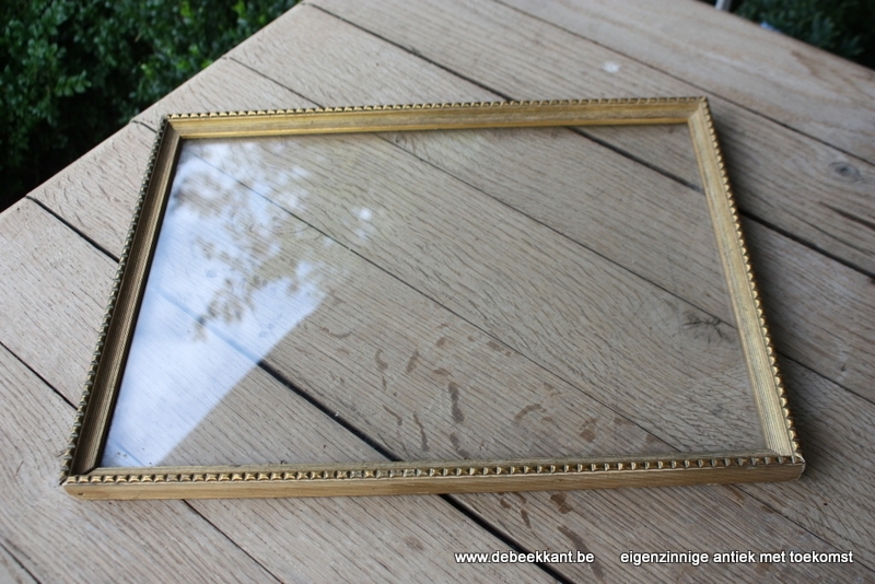 Vintage fijne houten lijst kader goudkleurig 32.2 x 42.2