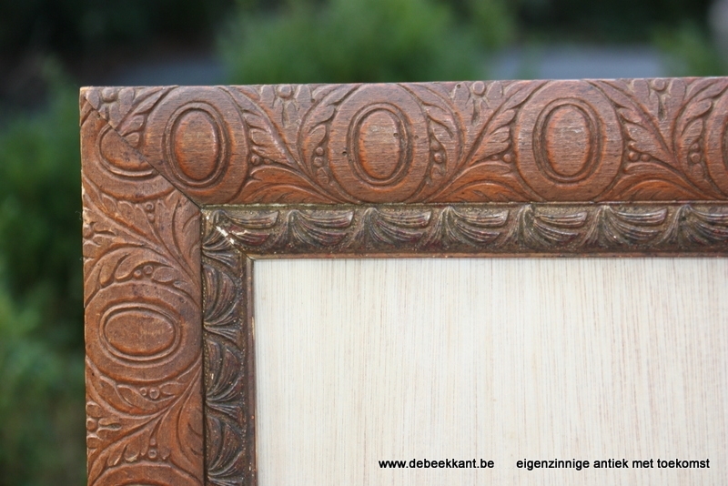 Antieke houten kader gesculpteerd 50 x 60