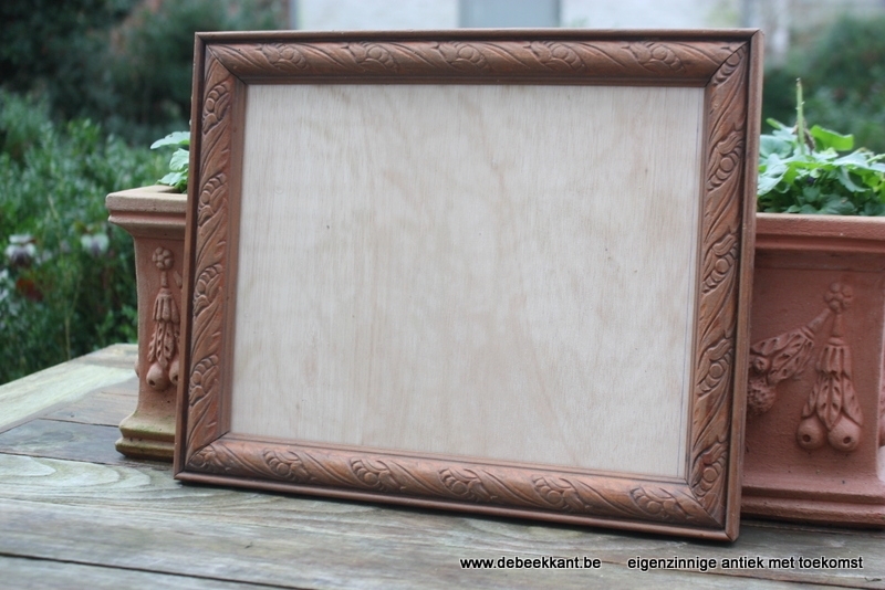 Antieke houten kader donker 28.1 x 35