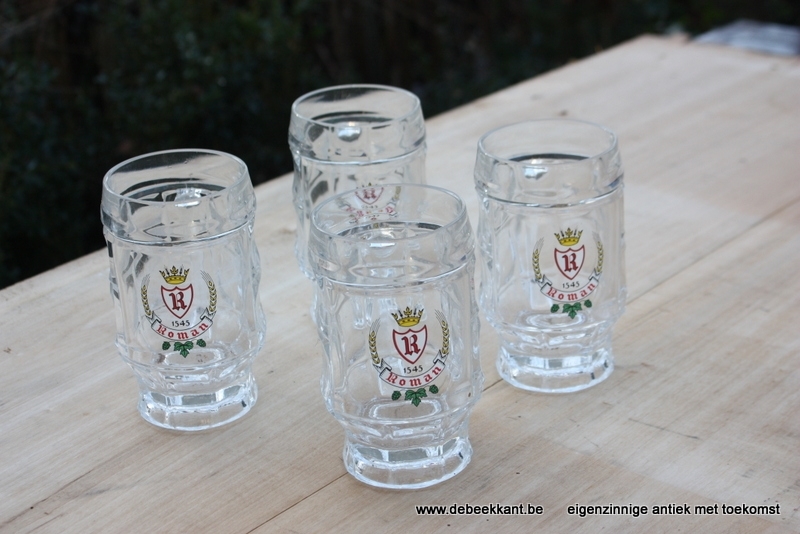 Bierglazen met handvat brouwerij Roman