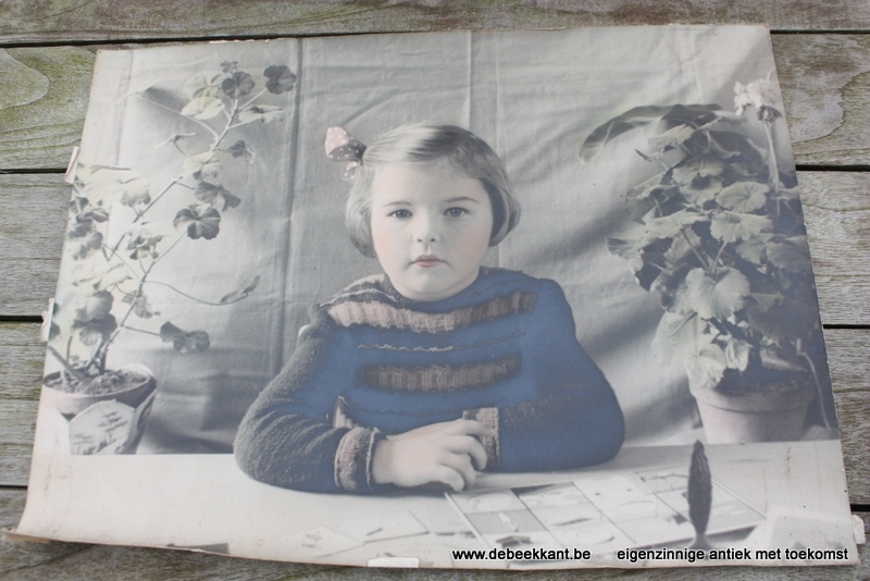 Retro kinderfoto meisje 1951 30 x 40