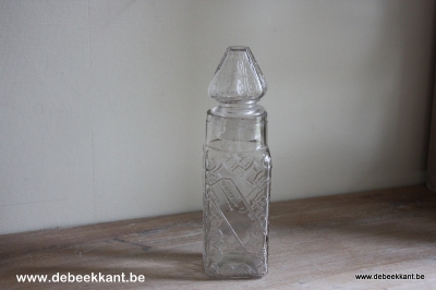 Antieke Franse snoeppot bewaarpot met deksel