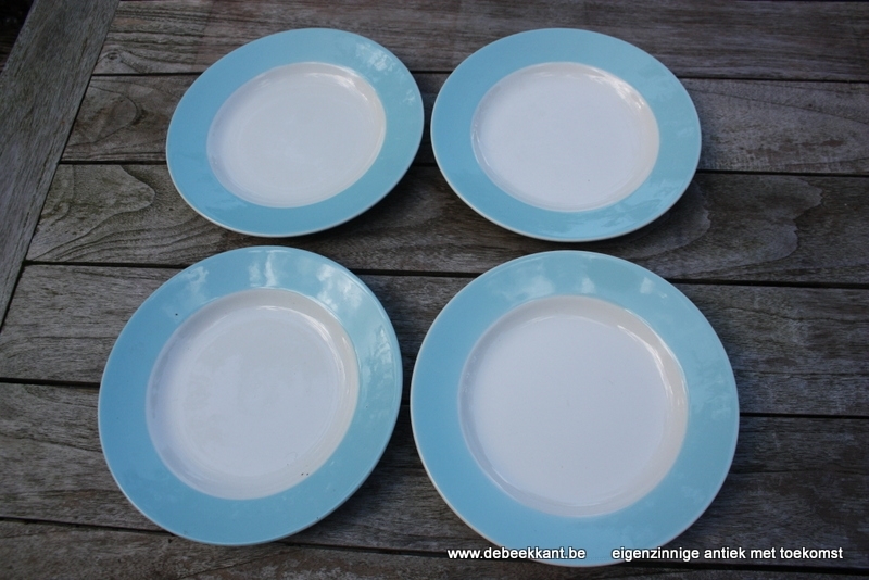 Set van 4 ontbijtbordjes pastel