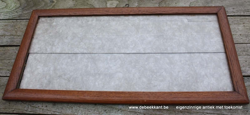 Antieke eiken kader lijst pele mele 27.9 x 54.7