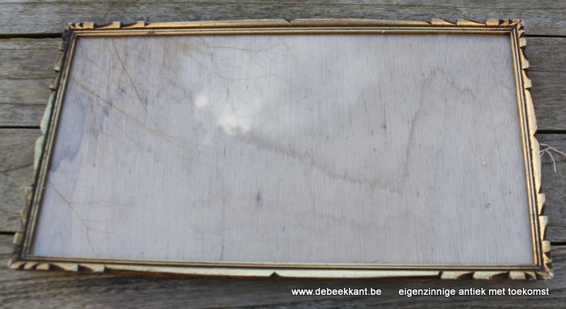 Antieke fijne artdeco kader lijst doré 21,3 x 39,5