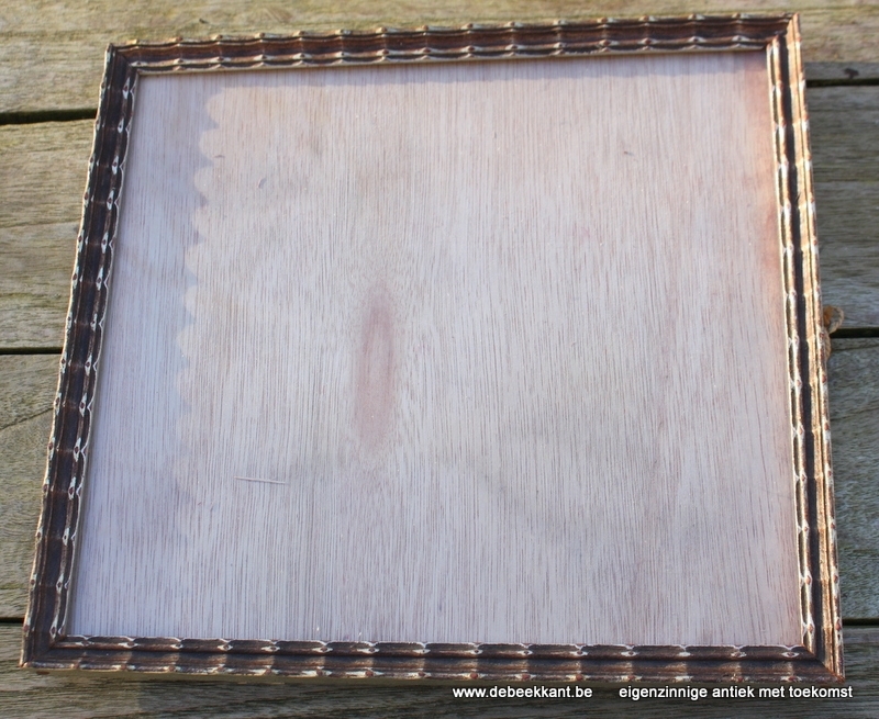 Antieke houten kader 25,5 x 27,3