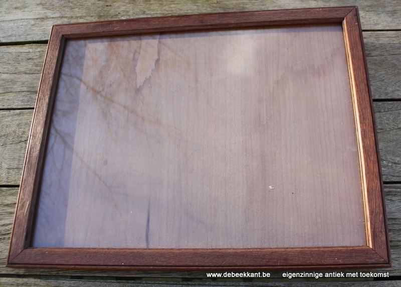 Antieke houten kader lijst eik authentieke staat 23,7 x 35,8 
