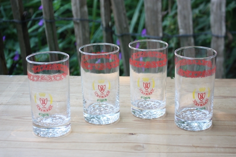 Vintage limonadeglazen brouwerij Roman
