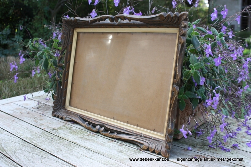 Antieke grote artdeco kader gesculpteerd 39 x 54,8