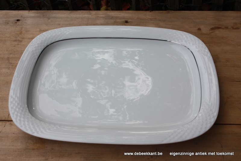 Opdienschaal schotel Hutschenreuther Scala blanc silber