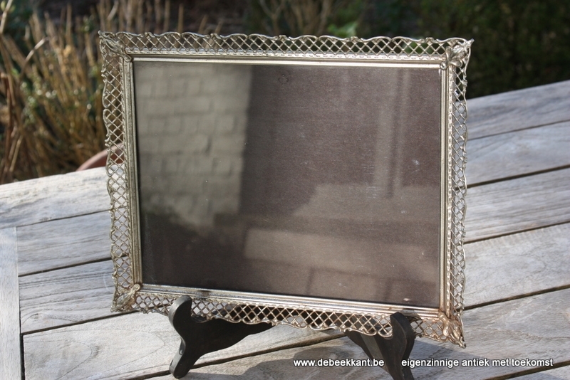 Vintage kader lijst metaal filigraan 21 x 27