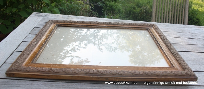 Antieke kader lijst klavertjes vier 52,5 x 62,5