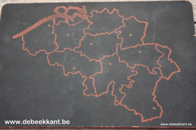 Klein schoolbordje België en Belgisch Congo