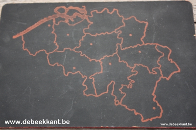 Klein schoolbordje België en Belgisch Congo