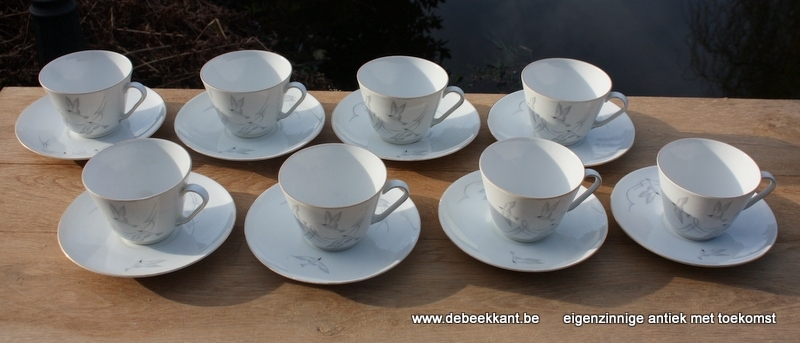 Retro vintage fifties set tassen en ondertassen Arzberg