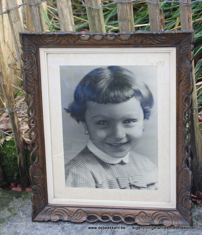 Antieke grote artdeco kader lijst 52,3 x 62,3