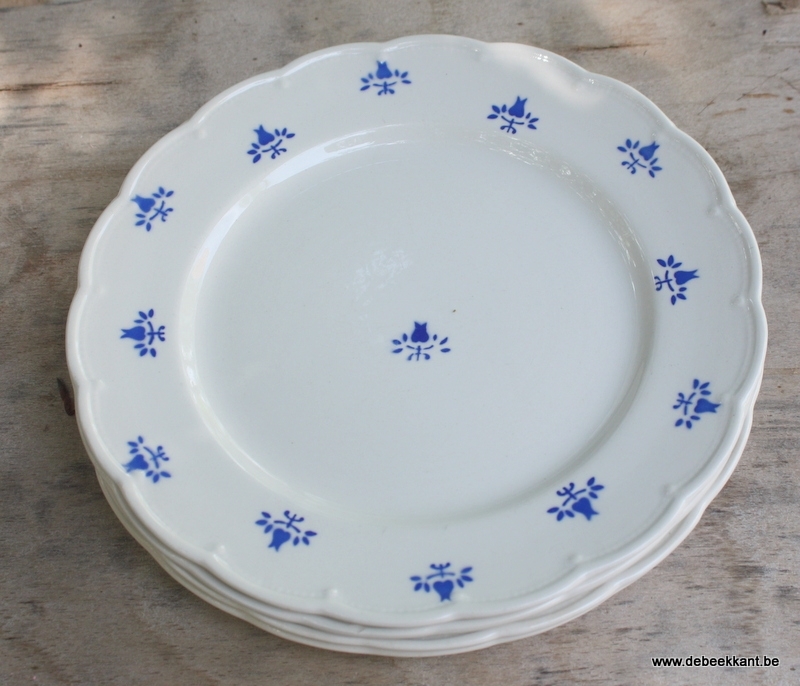 Plat bord dinnerbord Boch festival tulipe blauw