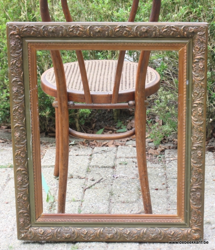 Antieke houten kader lijst schilderij 60.3 x 70.5 