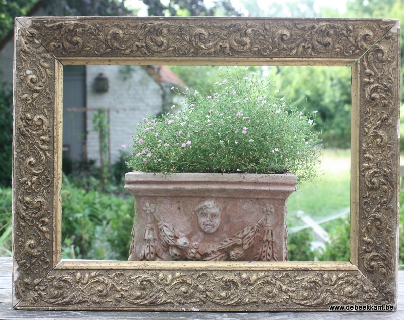 Antieke houten kader lijst doré brocante staat 37.3 x 49.4