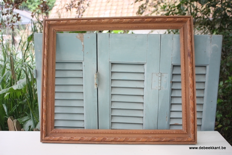 Antieke Franse houten kader lijst 23.6 x 28.7
