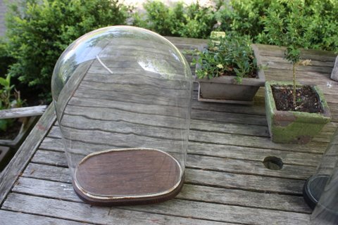 Brocante globe ovaal H 38.5 cm